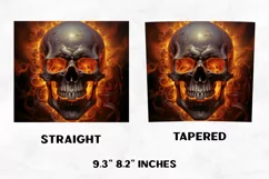 Halloween Tumbler Wrap | Halloween Skull | Halloween PNG Product Image 2