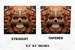 Halloween Tumbler Wrap | Halloween Skull | Halloween PNG Product Image 2