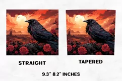 Halloween Tumbler Wrap | Halloween Raven | Halloween PNG Product Image 2