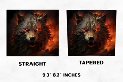 Halloween Tumbler Wrap | Halloween Wolf | Halloween PNG Product Image 2