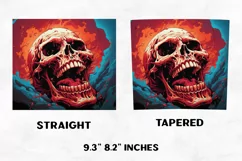 Halloween Tumbler Wrap | Halloween Skull | Halloween PNG Product Image 2