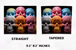 Halloween Tumbler Wrap | Halloween Skull | Halloween PNG Product Image 2
