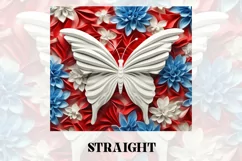 3D Butterfly Tumbler Wrap | 3D Tumbler wrap | 3d Sublimation Product Image 3