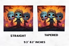 Halloween Tumbler Wrap | Halloween Zombies | Halloween PNG Product Image 2