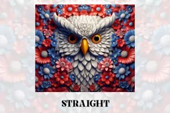 3D Owl Tumbler Wrap | 3D Tumbler wrap | 3d Sublimation Product Image 3