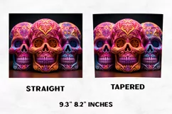 Halloween Tumbler Wrap | Halloween Skull| Halloween PNG Product Image 2