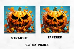 Halloween Tumbler Wrap | Halloween Pumpkin | Halloween PNG Product Image 2