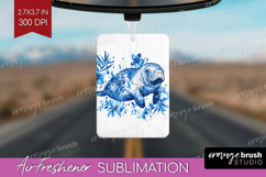 Manatee Floral Air Freshener PNG Blue Flowers PNG Product Image 1