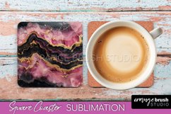 Marble Texture Square Coaster Sublimation - Marble Coaster Product Image 1