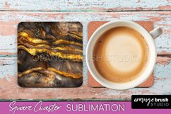 Marble Texture Square Coaster Sublimation - Marble Coaster Product Image 1