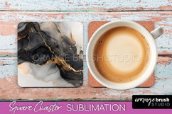 Marble Texture Square Coaster Sublimation - Marble Coaster Product Image 1
