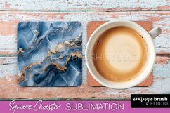 Marble Texture Square Coaster Sublimation - Marble Coaster Product Image 1