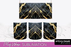 Marble Mug Wrap - 3D Marble Texture Mug Sublimation Design Product Image 1