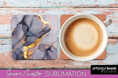 Marble Texture Square Coaster Sublimation - Marble Coaster Product Image 1