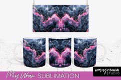 Marble Mug Wrap - 3D Marble Texture Mug Sublimation Design Product Image 1