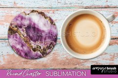 Marble Round Coaster Sublimation, Marble Car Coaster Design Product Image 1