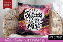 Inspirational Quote Pillow Sublimation - Marble Texture PNG Product Image 1