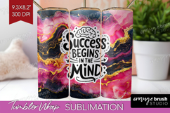 Inspirational Quote Tumbler Wrap - Marble Texture Tumbler Product Image 1