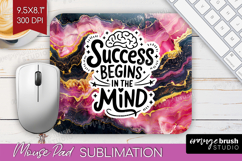 Inspirational Quote Mouse Pad Sublimation - Marble Texture Product Image 1
