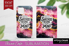 Inspirational Quote Phone Case PNG - Marble Texture Case PNG Product Image 1