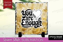 Inspirational Quote Slate PNG - Marble Texture Square Slate Product Image 1