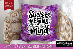 Inspirational Quote Pillow Sublimation - Marble Texture PNG Product Image 1