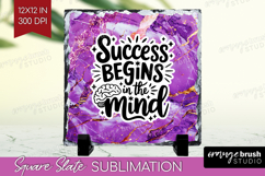 Inspirational Quote Slate PNG - Marble Texture Square Slate Product Image 1