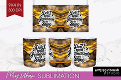 Inspirational Quote Mug Wrap - Marble Texture Mug PNG Product Image 1