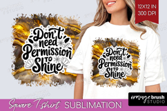 Inspirational Quote Square Tshirt Background - Marble PNG Product Image 1