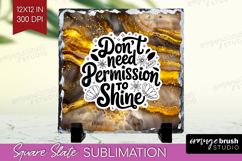 Inspirational Quote Slate PNG - Marble Texture Square Slate Product Image 1