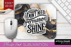 Inspirational Quote Mouse Pad Sublimation - Marble Texture Product Image 1