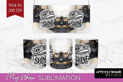 Inspirational Quote Mug Wrap - Marble Texture Mug PNG Product Image 1