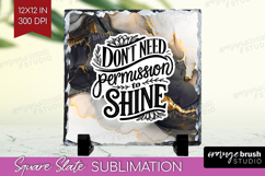 Inspirational Quote Slate PNG - Marble Texture Square Slate Product Image 1