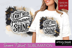 Inspirational Quote Square Tshirt Background - Marble PNG Product Image 1