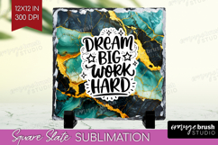 Inspirational Quote Slate PNG - Marble Texture Square Slate Product Image 1