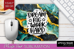 Inspirational Quote Mouse Pad Sublimation - Marble Texture Product Image 1