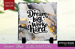Inspirational Quote Slate PNG - Marble Texture Square Slate Product Image 1