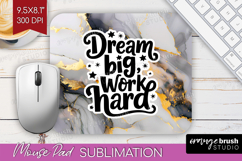 Inspirational Quote Mouse Pad Sublimation - Marble Texture Product Image 1