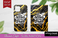 Inspirational Quote Phone Case PNG - Marble Texture Case PNG Product Image 1