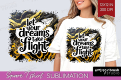 Inspirational Quote Square Tshirt Background - Marble PNG Product Image 1