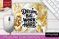 Inspirational Quote Mouse Pad Sublimation - Marble Texture Product Image 1