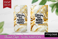 Inspirational Quote Phone Case PNG - Marble Texture Case PNG Product Image 1