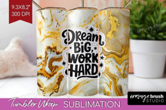 Inspirational Quote Tumbler Wrap - Marble Texture Tumbler Product Image 1