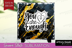 Inspirational Quote Slate PNG - Marble Texture Square Slate Product Image 1