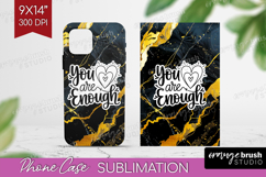 Inspirational Quote Phone Case PNG - Marble Texture Case PNG Product Image 1