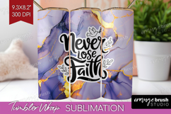 Inspirational Quote Tumbler Wrap - Marble Texture Tumbler Product Image 1