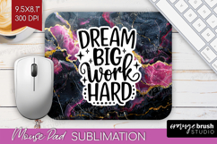 Inspirational Quote Mouse Pad Sublimation - Marble Texture Product Image 1