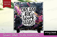 Inspirational Quote Slate PNG - Marble Texture Square Slate Product Image 1