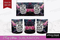 Inspirational Quote Mug Wrap - Marble Texture Mug PNG Product Image 1