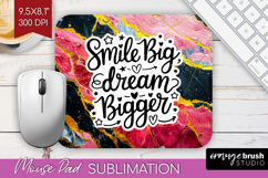 Inspirational Quote Mouse Pad Sublimation - Marble Texture Product Image 1